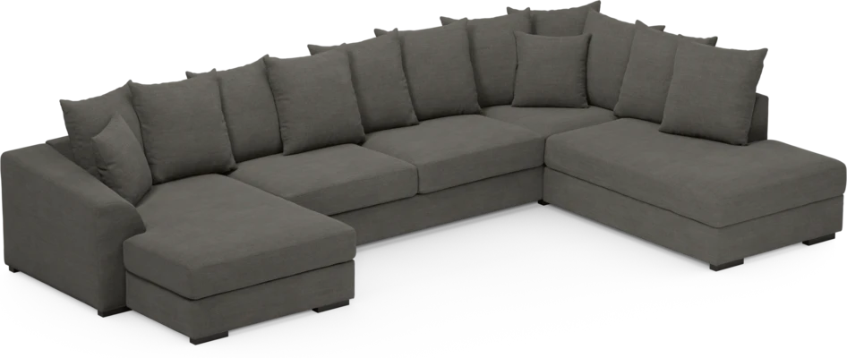 Town - 3-sits soffa med divan höger och schäslong vänster - Grå