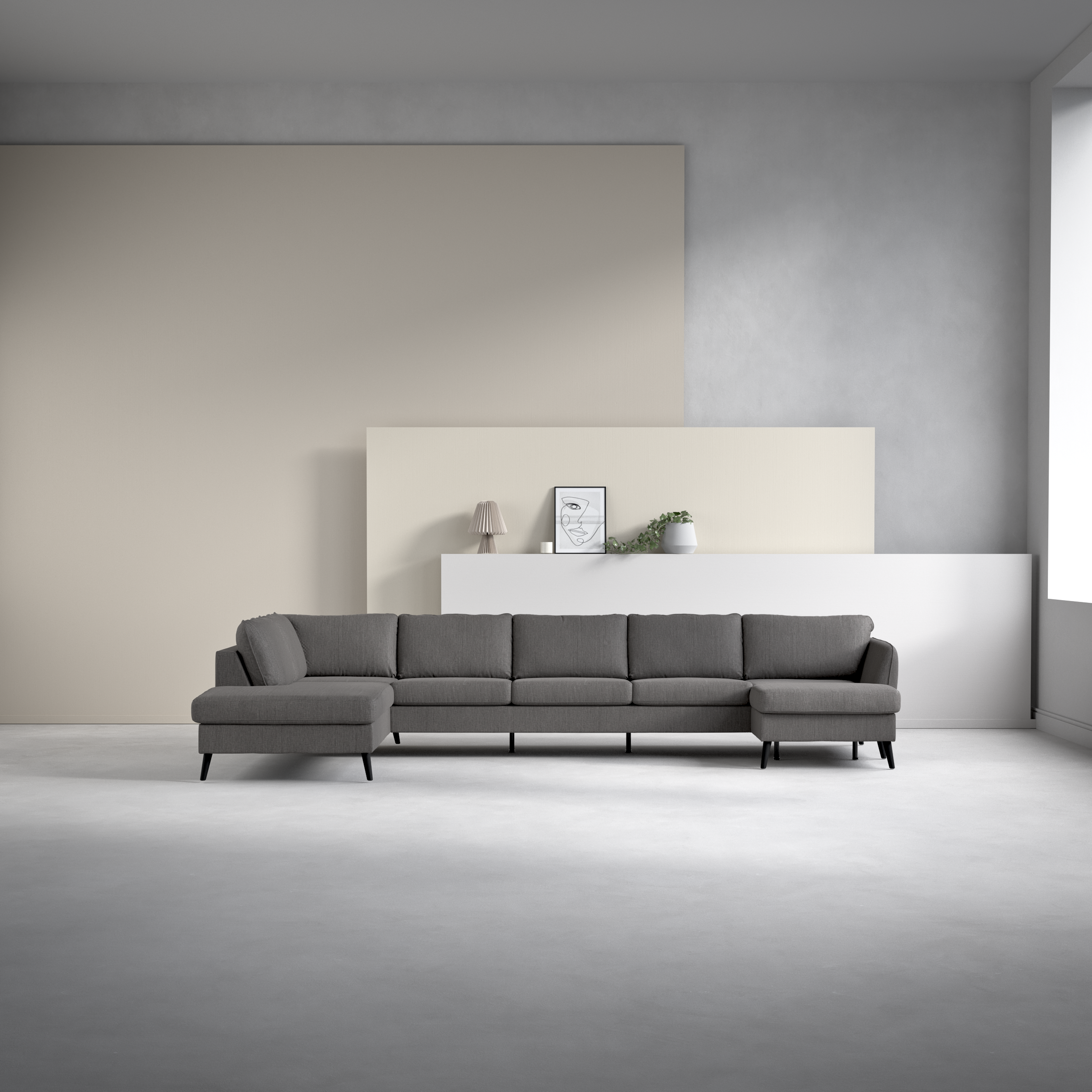 County - 4-sits soffa med divan vänster och schäslong höger - inspiration