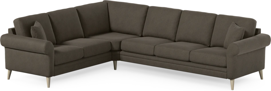 Eden - Hörnsoffa, 2+3-sits - Brun