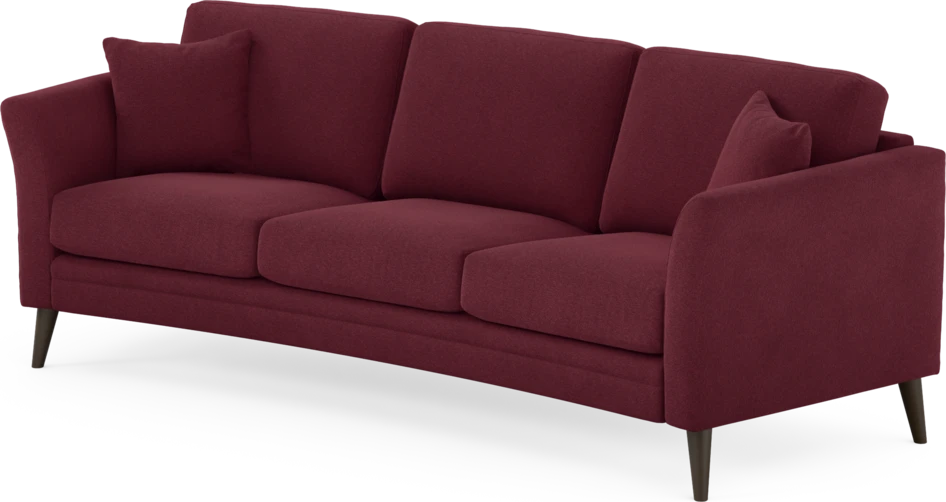 Eden - 3-sits soffa svängd - Röd