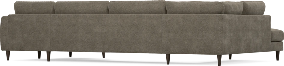 Bridge - 3-sits soffa med divan vänster och schäslong höger - Brun