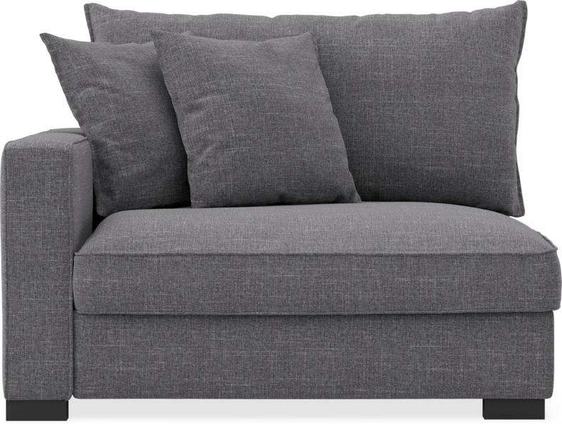 Rossi - 1,5-sits med armstöd vänster - Grå