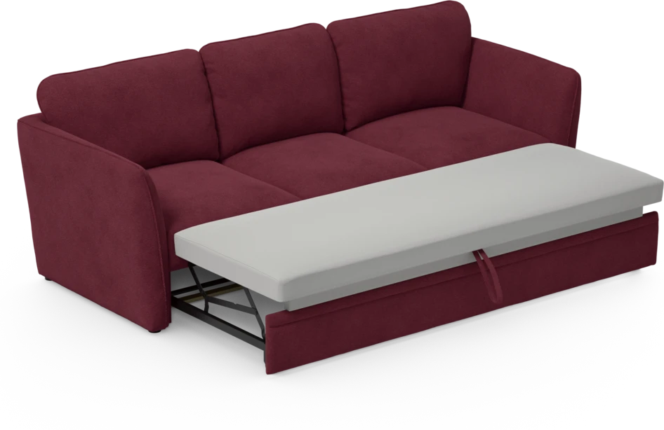 Öland - Bäddsoffa 3-sits, längsbäddad - Röd