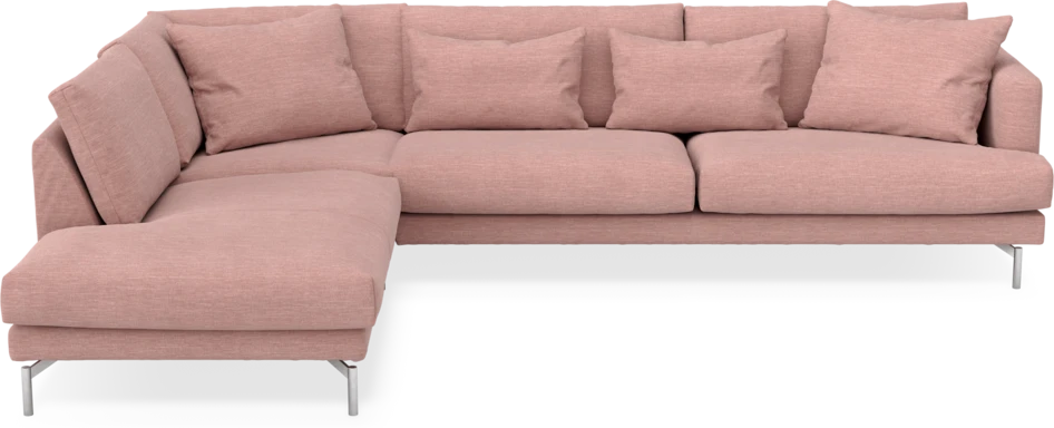 Harper - 3-sits soffa med divan vänster - Rosa