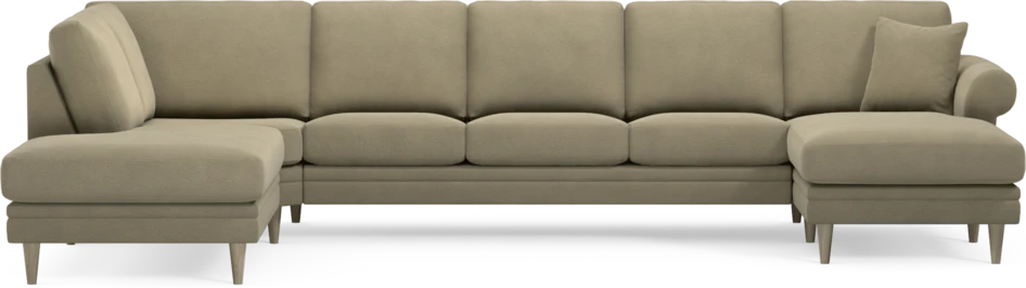 Eden - 3-sits soffa med divan vänster och schäslong höger - Beige