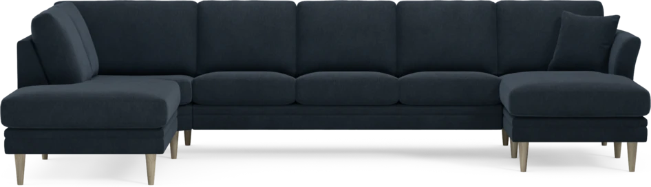 Eden - 3-sits soffa med divan vänster och schäslong höger - Blå