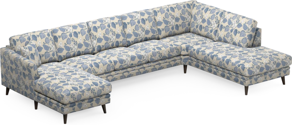 Eden - 3-sits soffa med schäslong vänster och divan höger - Flerfärgad