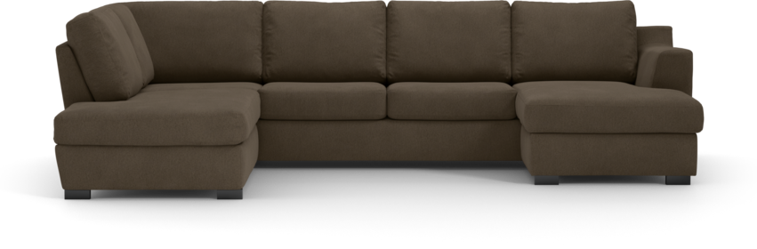 Friday - 3-sits soffa med divan vänster och schäslong höger - Brun