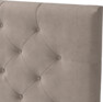 Delux Pikerad Låg - Sänggavel, 90-210 cm - Beige