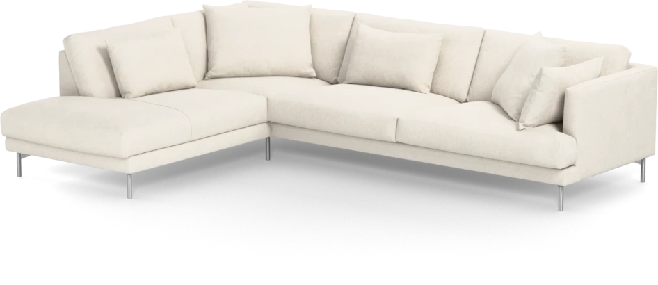 Harper - 3-sits soffa med divan vänster - Vit