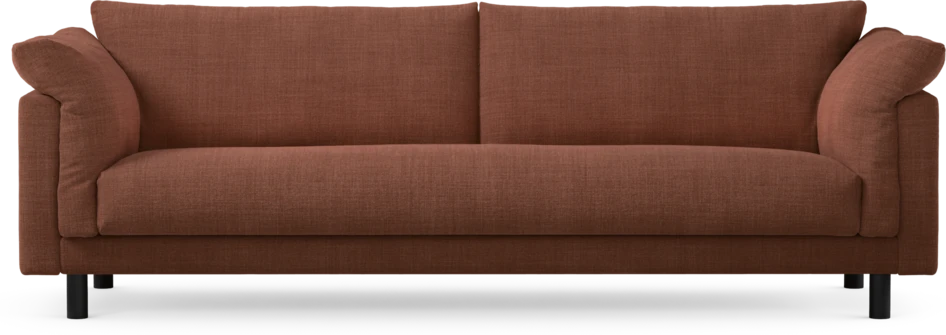 Cherrie - 4-sits soffa, hel dyna, fast klädsel - Orange
