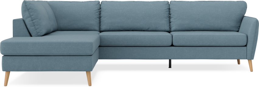 County - 2,5-sits soffa med divan vänster - Blå