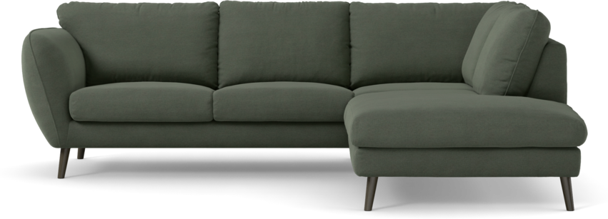 Madison Lux - 2-sits soffa med divan höger - Grön