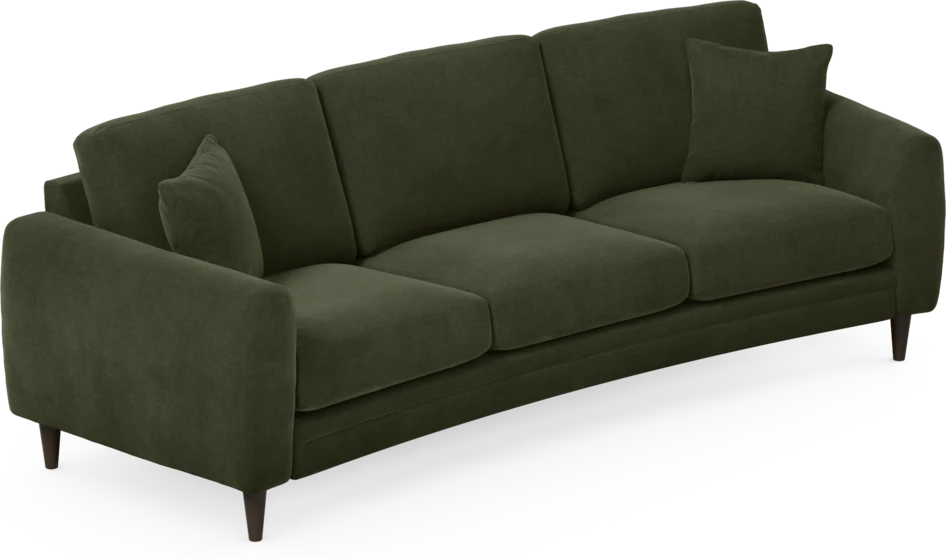 Eden - 3-sits soffa svängd - Grön