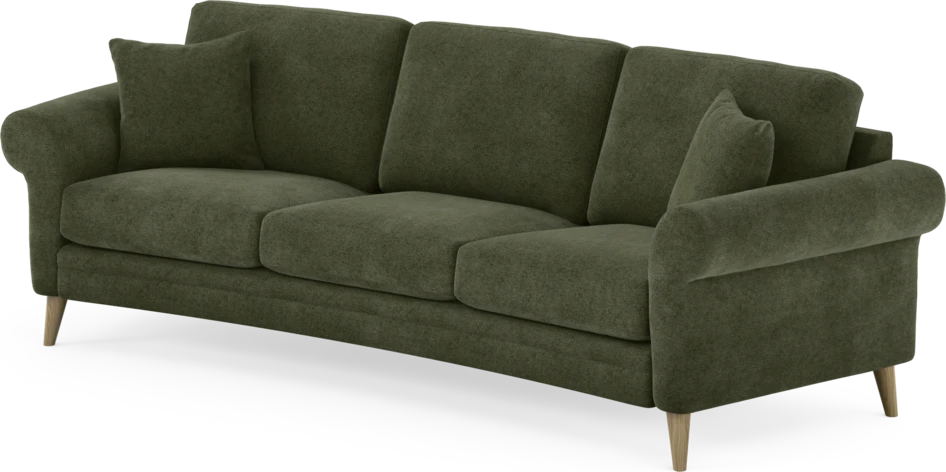 Eden - 3-sits soffa svängd - Grön