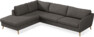 County - 2,5-sits soffa med divan vänster - Brun