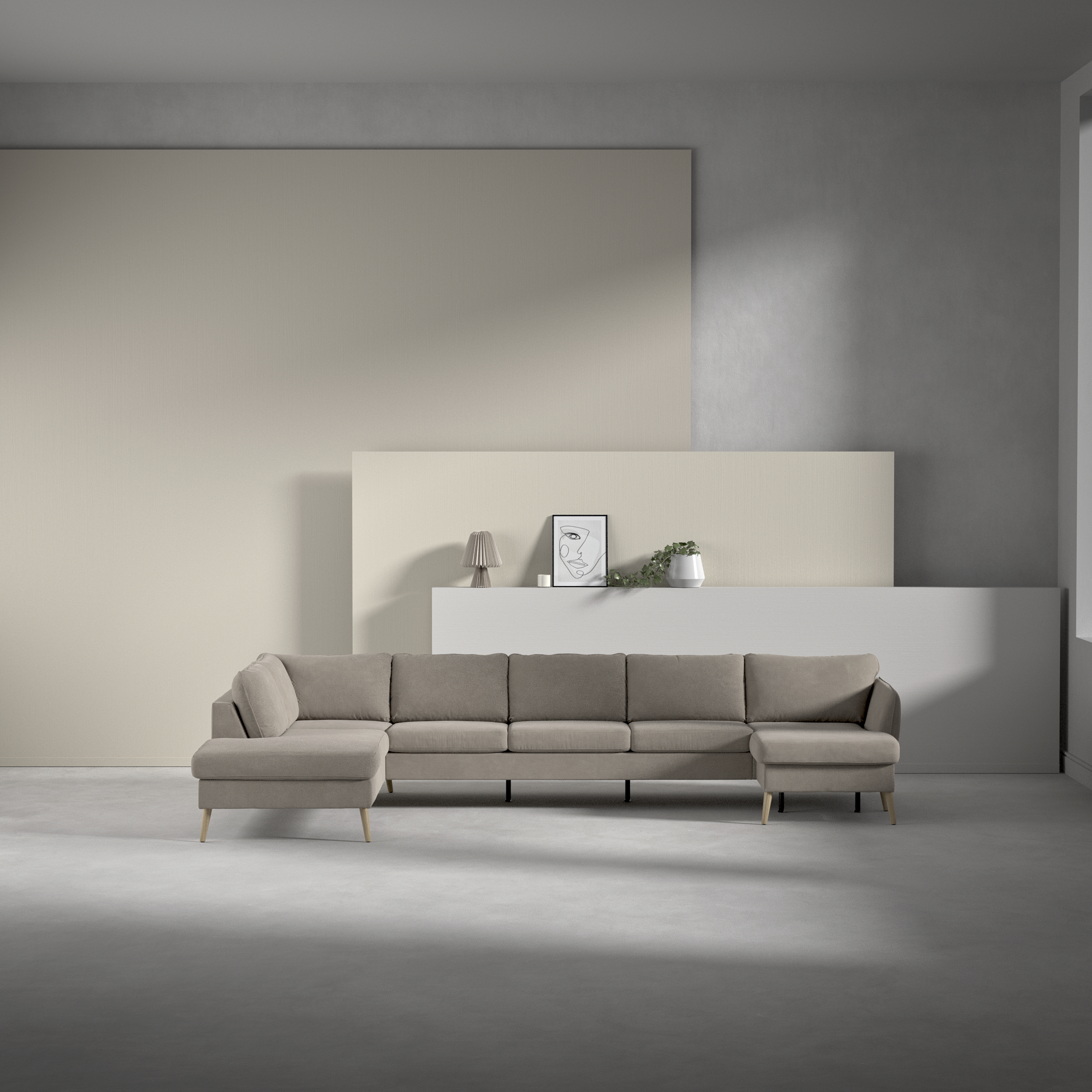 County - 4-sits soffa med divan vänster och schäslong höger - inspiration