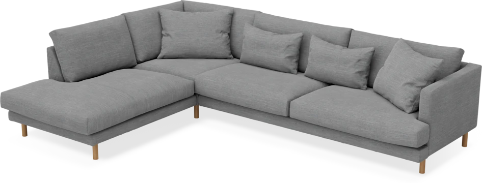 Harper - 3-sits soffa med divan vänster - Grå