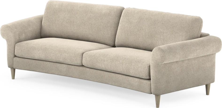 Bridge - 3-sits soffa svängd - Beige
