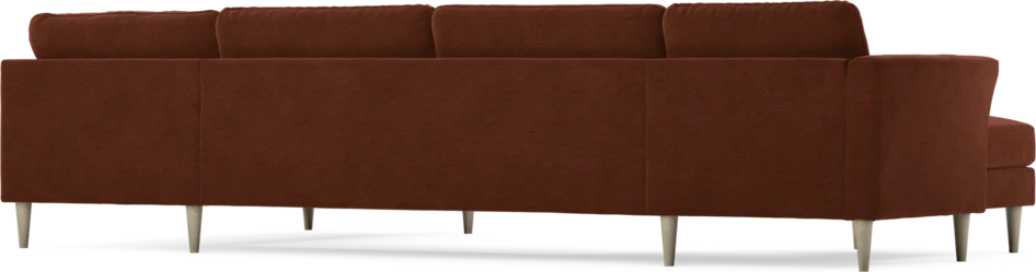 Bridge - 3-sits soffa med schäslong vänster och divan höger - Orange
