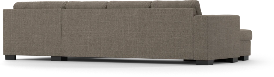 Nevada - 3-sits soffa med schäslong vänster och divan höger - Brun