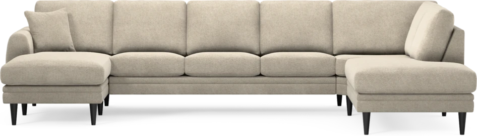 Eden - 3-sits soffa med schäslong vänster och divan höger - Beige