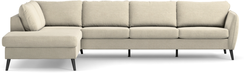 County - 3-sits soffa med divan vänster - Beige