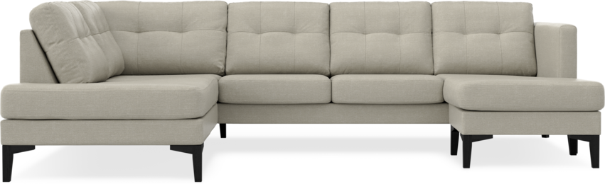 Rio - 3-sits soffa med divan vänster och schäslong höger - Grå