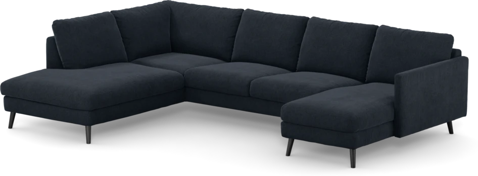 Madison Lux - 2-sits soffa med divan vänster och schäslong höger - Blå