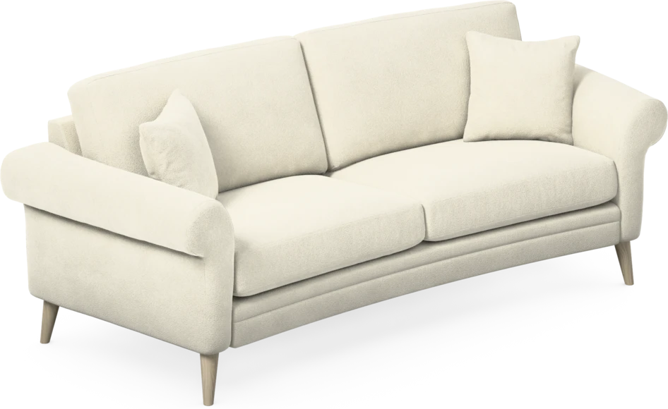 Eden - 2,5-sits soffa svängd - Vit