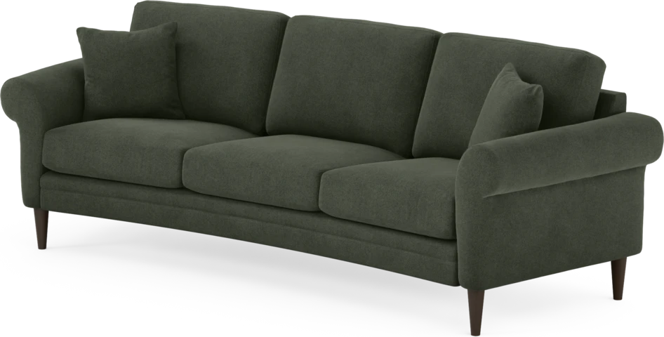 Eden - 3-sits soffa svängd - Grön