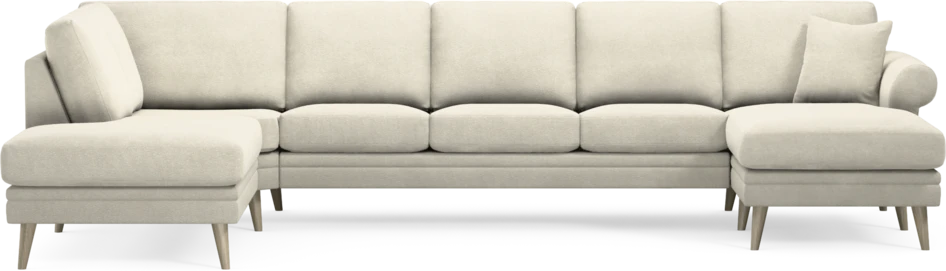 Eden - 3-sits soffa med divan vänster och schäslong höger - Vit