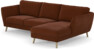 Madison - 2-sits soffa med schäslong höger - Orange