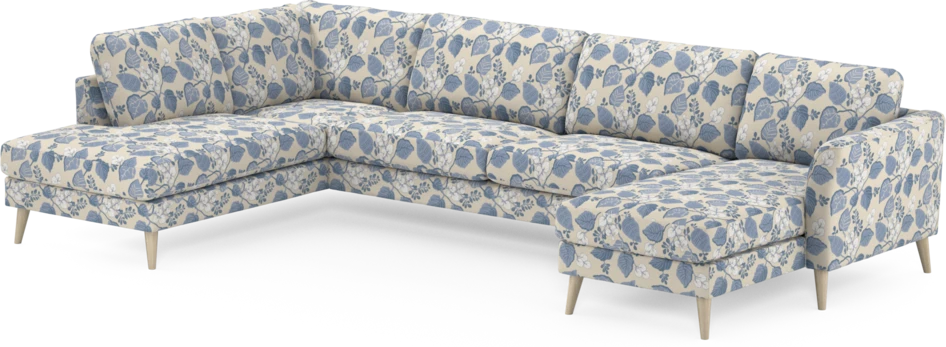 Bridge - 3-sits soffa med divan vänster och schäslong höger - Blå