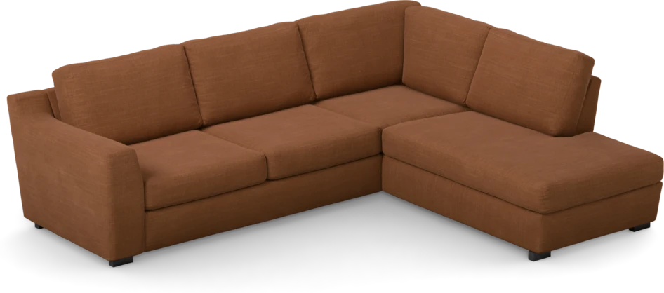 Friday - 2,5-sits soffa med divan höger - Orange
