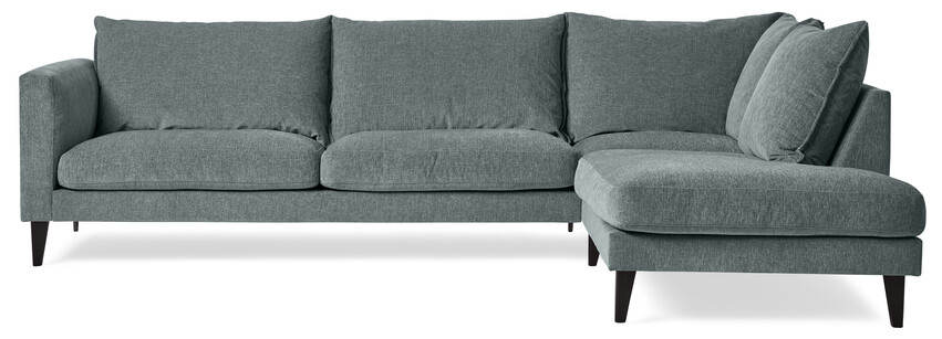 Leone - 3-sits soffa med divan höger - Blå