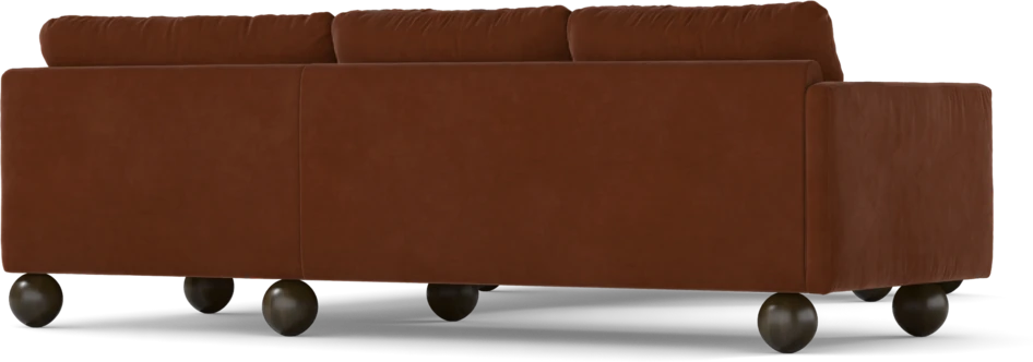 Madison Lux - Hörnsoffa med schäslong höger - Orange