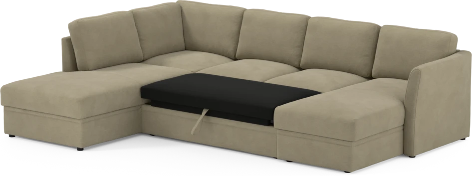 Öland - Bäddsoffa med divan vänster och schäslong höger - Beige