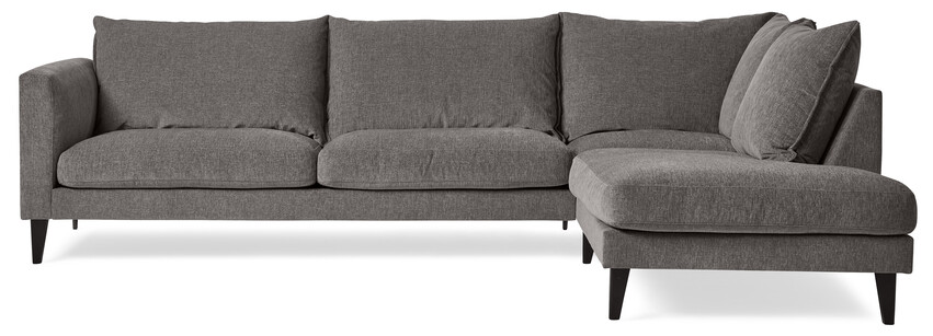 Leone - 3-sits soffa med divan höger - Grå