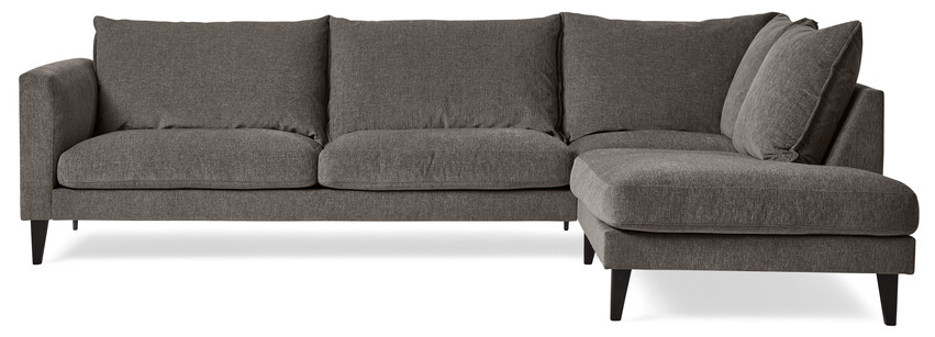 Leone - 3-sits soffa med divan höger - Grå