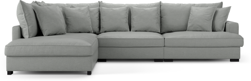 Rossi - 3-sits soffa med divan vänster - Grå