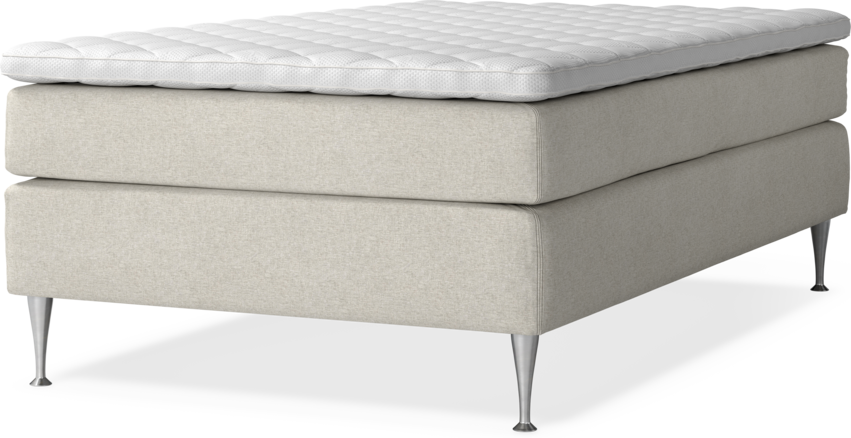 Delux Sense - Kontinentalsäng, enkelsäng med bäddmadrass - Beige