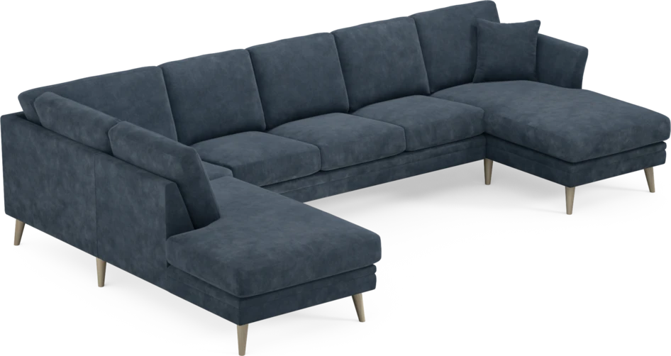 Eden - 3-sits soffa med divan vänster och schäslong höger - Blå