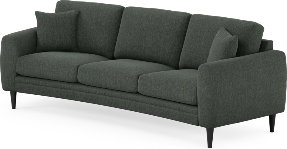 Eden - 3-sits soffa svängd - Grön