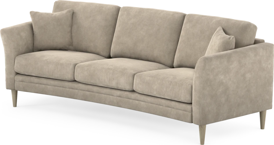 Eden - 3-sits soffa svängd - Beige