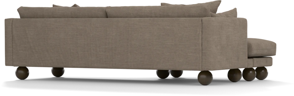 Harper - 4-sits med schäslong XL vänster - Brun