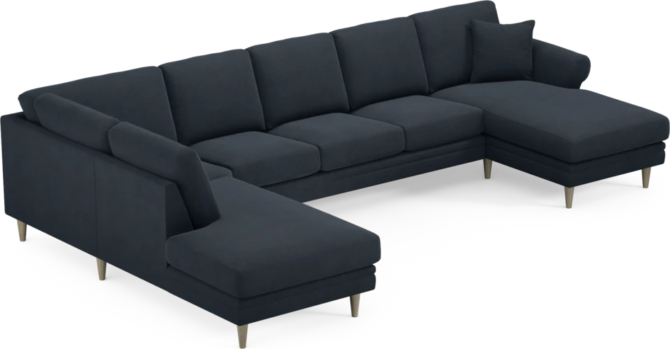 Eden - 3-sits soffa med divan vänster och schäslong höger - Blå