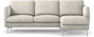 Madison Lux - 2-sits soffa med schäslong höger - Vit