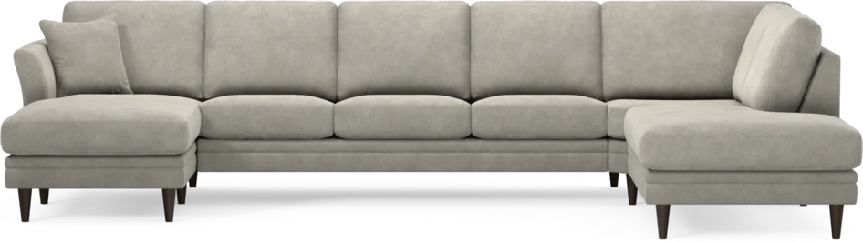 Eden - 3-sits soffa med schäslong vänster och divan höger - Grå
