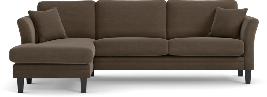 Eden - 2,5-sits soffa med schäslong - Brun